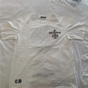 White Tee with Colorful Graphic